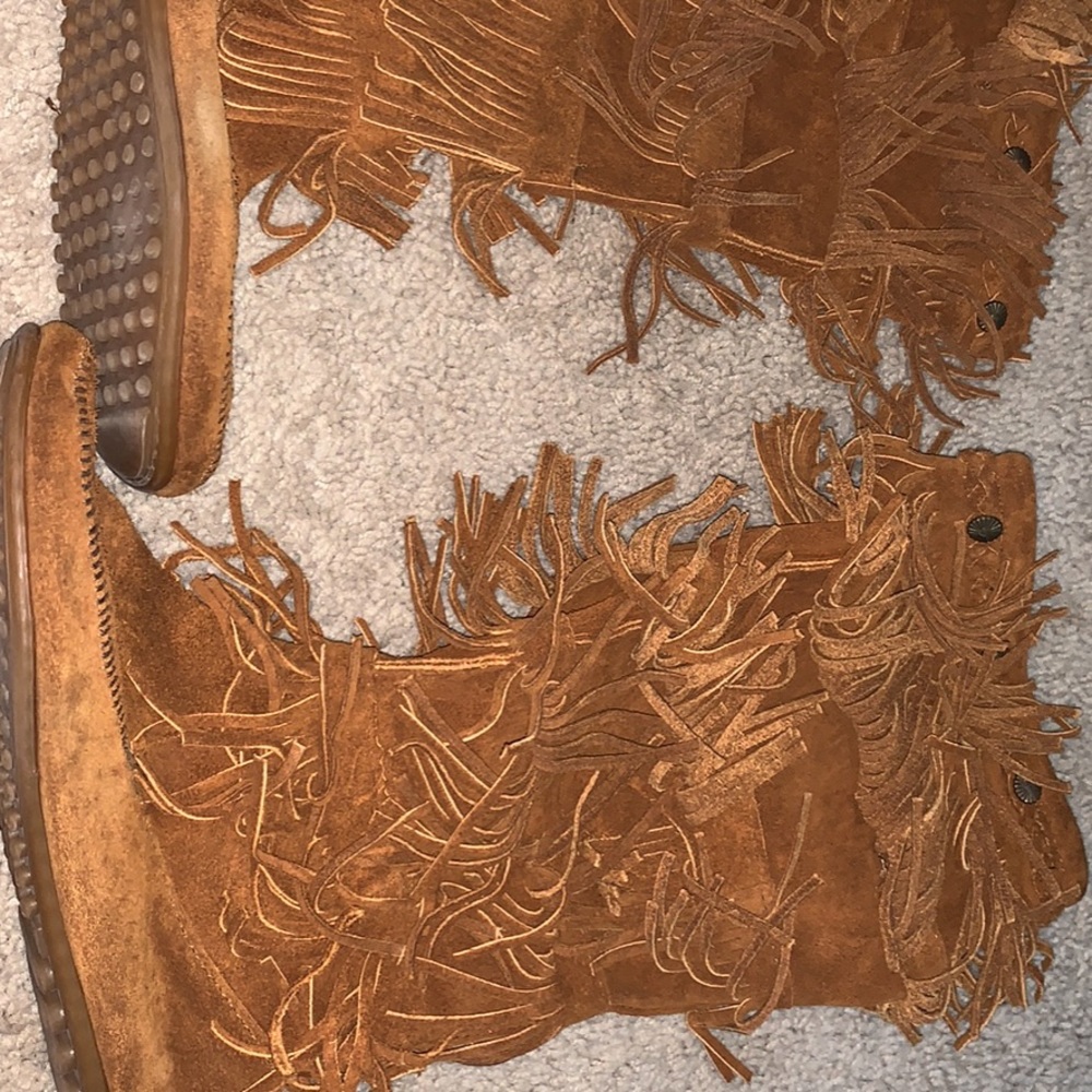 Minnetonka below the knee suede boots